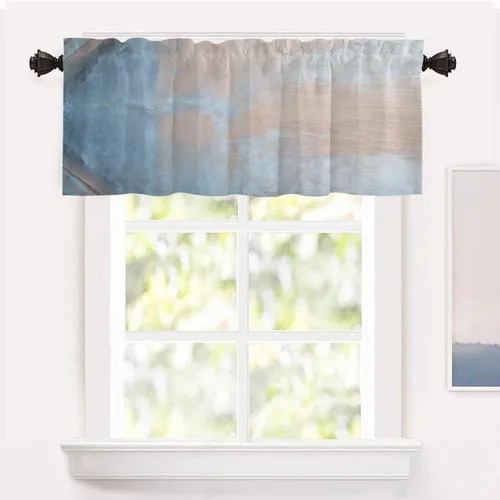 Miniatura 69 de Shrahala Cortinas de nivel de chakras con mandala beige para ventanas de cocina, paneles de cortina de ventana de mandala multicapa de poliéster