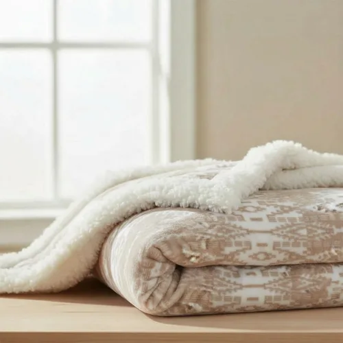 Miniatura 3 de Eddie Bauer - Manta de forro polar cepillado y ropa de cama Sherpa de felpa, manta para sofá y cama (San Juan Oyster, 50 x 60 pulgadas)
