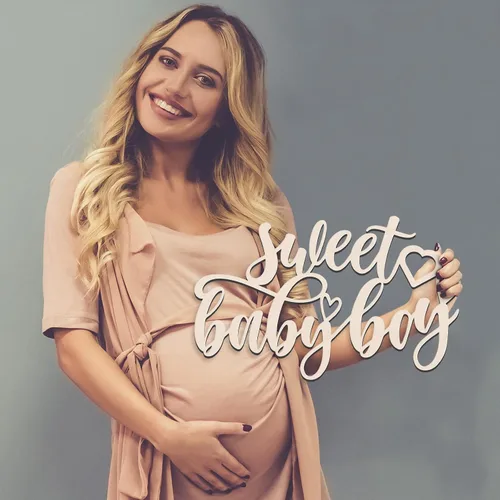 Tradder Letrero de madera con texto en inglés «Sweet Baby Show» para decoración de baby shower, para recién nacido, revelación de género, fiesta de