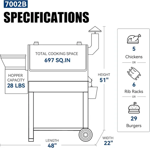 Miniatura 2 de Z grills ZPG-2020 - Asador y ahumador de pellets de madera