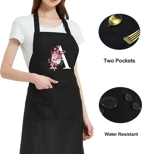 Miniatura 5 de Delantales Personalizados para Mujeres con Bolsillos, Lindos Delantales para Mujeres Chef de Repostería, Regalos de Cocina para el Cumpleaños de Mamá