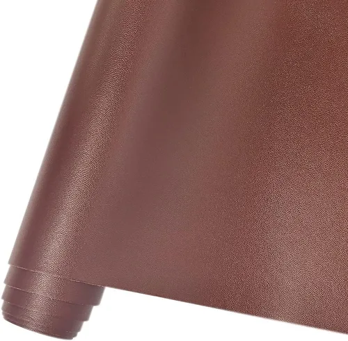 Miniatura 25 de HYANG - Hojas de piel sintética de color liso beige, 1 rollo de 12 x 53 pulgadas, piel sintética ideal para hacer proyectos de manualidades hechos a