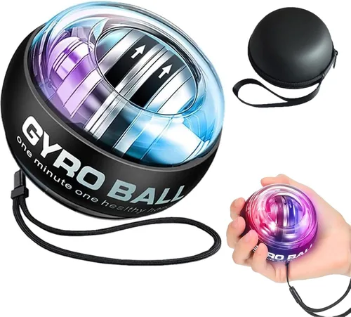 Miniatura 11 de Bola Giroscópica de Muñeca de Arranque Automático con Luces LED, Fortalecedor de Muñeca y Ejercitador de Antebrazo para Brazos, Dedos y Músculos más