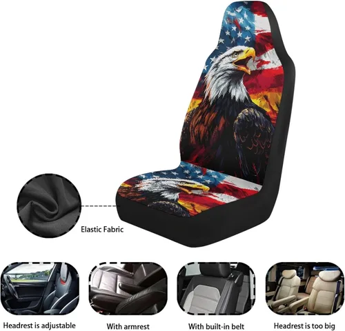 Miniatura 6 de ELEQIN - Fundas de asiento protectoras para automóvil, diseño tribal navajo, azteca, africano, para la mayoría de autos, sedán, SUV, camioneta