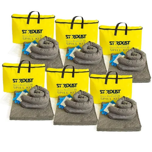 Stardust Spill Products Kit universal para derrames – Solución compatible con OSHA para vehículos, uso industrial y de restaurantes, productos