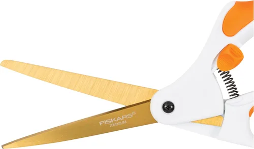 Miniatura 2 de Fiskars tijera Easy Action de 8 pulgadas, color blanco y naranja