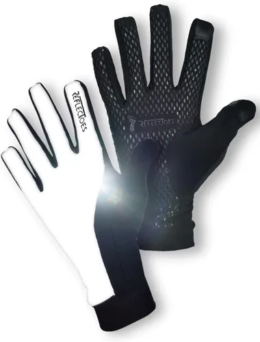 Miniatura 6 de ReflecToes Guantes de correr reflectantes de invierno - Guantes cálidos compatibles con pantalla táctil - Forro polar térmico - Guantes de alta
