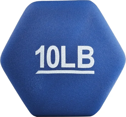 Miniatura 3 de Amazon Basics - Mancuerna de entrenamiento de fácil agarre, con revestimiento de neopreno, disponibles en varios juegos y pesos