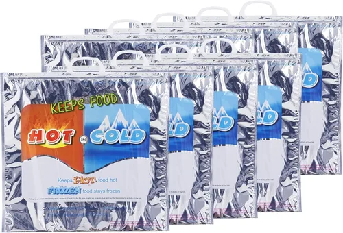 Miniatura 15 de Superio Bolsas aisladas para bebidas frías y calientes para entrega de alimentos, bolsas de compras de comestibles, almacenamiento de alimentos