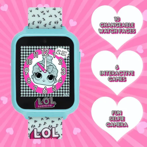 Miniatura 4 de Accutime L.O.L. Surprise! Reloj inteligente interactivo con pantalla táctil para niños, Azul claro, 40 mm, Moderno