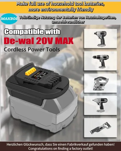 Miniatura 5 de Adaptador de batería MIL18DL para Milwaukee 18V a Dewalt 20V Adaptador de batería para M18 para Milwaukee Power Tool Convertidores Adaptador
