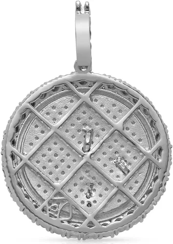 Miniatura 2 de Acuario con diamantes auténticos y auténticos para acuario, signo del zodiaco, astrología, horóscopo, colgante de oro de 10 quilates, acabado de 2