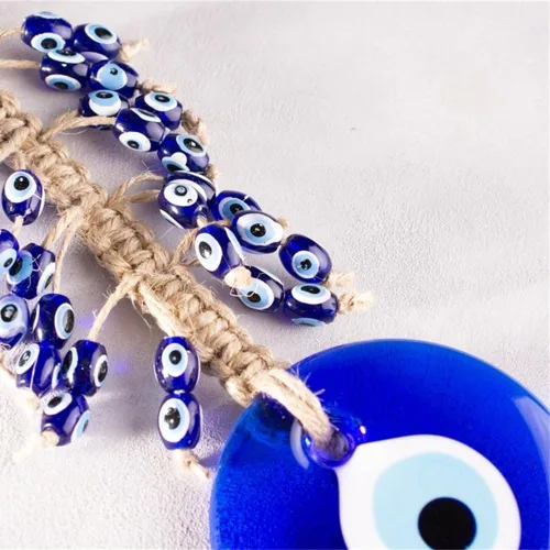 Miniatura 6 de Talismán de cristal azul contra el mal de ojo con cuentas pequeñas, dije de buena suerte, hogar, oficina, decoración del automóvil, jardín, adorno