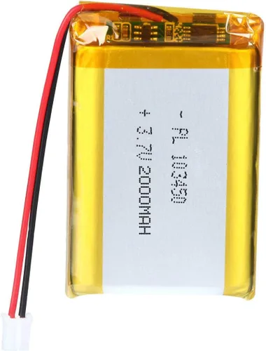 3.7V 2000mAh Batería 103450 Li-ion Li-ion recargable Li-ion Li-Po Batería con 2P PH 0.079 in Pitch Connector