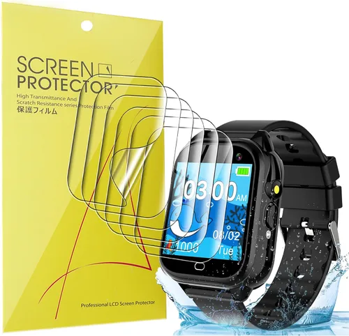 AIWIEP - Protector de pantalla compatible con Phyulls Kids Smart Watch, [6 unidades] Lamshaw de cobertura completa TPU película transparente
