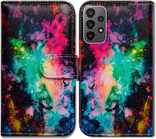 Miniatura 21 de Bcov Funda para Galaxy A23 5G, diseño de pájaro negro y verde con tapa para teléfono con ranura para tarjeta y soporte para Samsung Galaxy A23 5G
