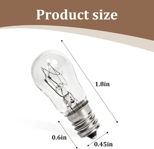 Miniatura 2 de 2PK- WE05X20431 10W 120V Bombilla de tambor de secadora compatible con secadores Hotpoint y GE WE4M305, WE04M0305, WE04X718, WE4X718, WE04X0718