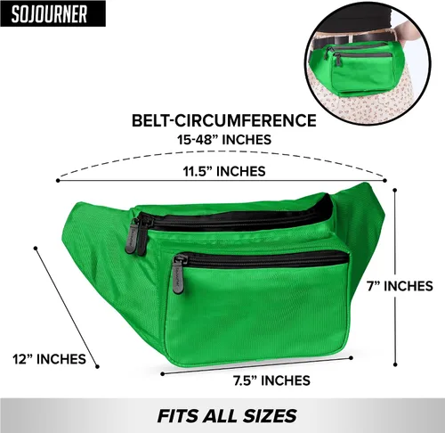 Miniatura 5 de Riñonera para hombres y mujeres Riñonera Riñonera ligera para viajes, deportes, senderismo, Verde - Sólido, talla única