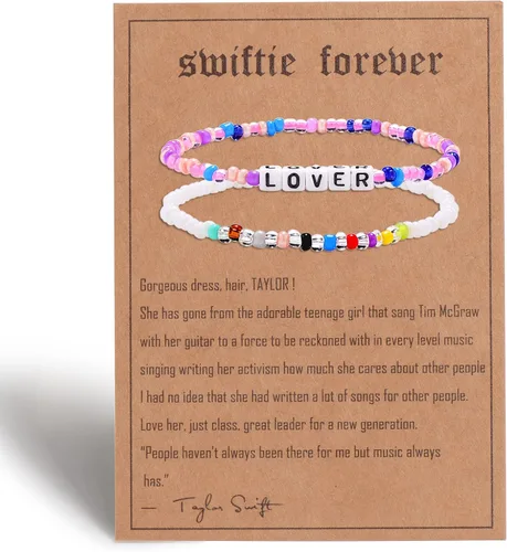 NONTAI 2 pulseras Taylor Swiftie Jewelry for the Eras Music Friendship Bracelets Fearless Midnight Folklore Lover Reputation Album Jewelry