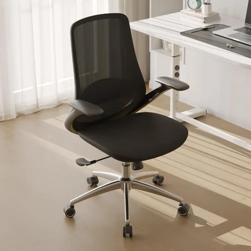 Miniatura 7 de Silla de oficina ergonómica de malla, silla de escritorio ejecutiva de 330 libras con soporte lumbar, reposabrazos 2D, cómodas sillas giratorias