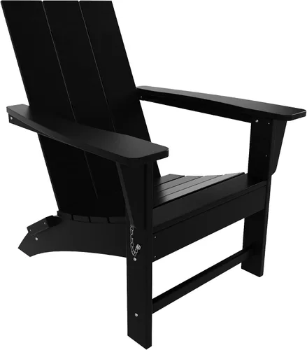 Miniatura 19 de WO Home Furniture - Silla Adirondack plegable de polietileno de alta densidad para todo tipo de clima, resistente a los rayos UV y a la Roble
