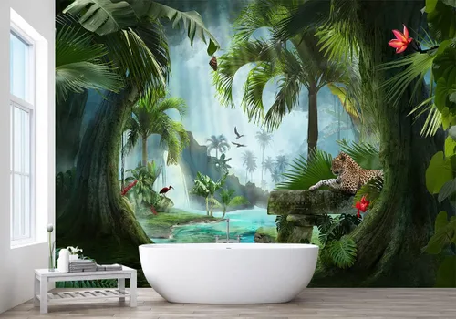 Miniatura 14 de Bormia Road Forest - Papel pintado de pared para dormitorio, tamaño grande, 108 x 75 pulgadas 008