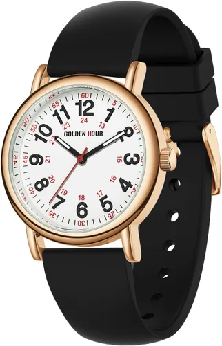 Miniatura 10 de GOLDEN HOUR - Reloj de enfermera impermeable para profesionales médicos, estudiantes, mujeres y hombres, esfera luminosa de fácil lectura, 24 horas
