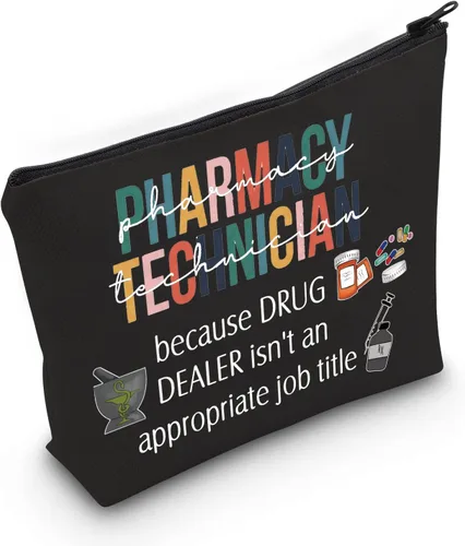 Miniatura 2 de ZJXHPO Pharmacy Tech Survival Kit RX Neceser Técnico de Farmacia Bolsa de Maquillaje con Cremallera Farmacia Tech Apreciación Regalo, BL Pharmacy