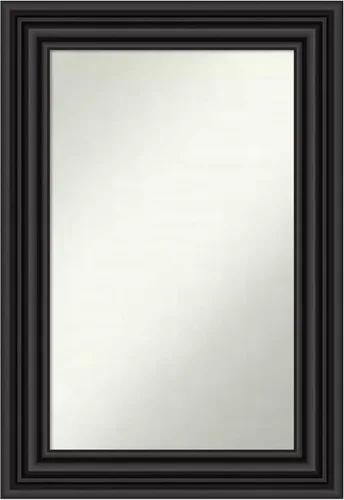 Miniatura 485 de Amanti Art Espejo personalizado, espejo de baño negro puente, espejo de pared o espejo de tocador de baño sobre el fregadero (26 x 26 pulgadas)
