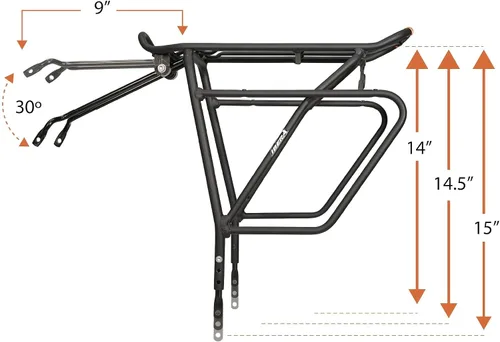 Miniatura 4 de Ibera Portabicicletas – Portabicicletas Touring Plus+ para freno de disco/soporte de freno sin disco, bicicletas de neumáticos gruesos, montado