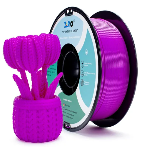 Miniatura 46 de ZIRO Filamento PLA fluorescente de 0.069 pulgadas, luminoso solo por luz UV, filamento de impresora 3D de efecto brillante, carrete de 2.2 libras