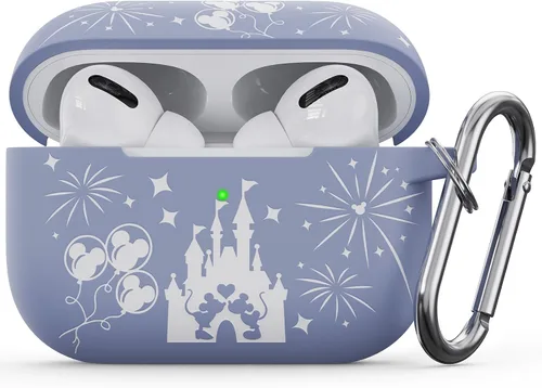 Miniatura 8 de Funda grabada de dos tonos compatible con Apple AirPods Pro de 2ª generación de 1ª generación, funda protectora completa de silicona para AirPods