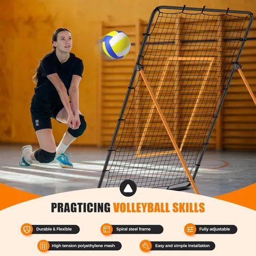 Miniatura 6 de Volleyball Rebounder Net - Portable 7x4 ft Training Equipment for Spike and Smash Practice - 5 Rebound Angles Custom Target Area for Volleyball