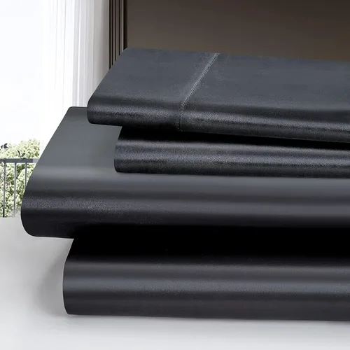 Miniatura 2 de Homiest Juego de sábanas de satén de 5 piezas para cama ajustable, juego de ropa de cama de satén sedoso de lujo con bolsillo profundo, 2 sábanas