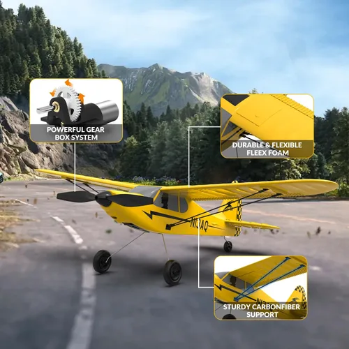 Miniatura 5 de volantexrc Avión RC Trainer Sport Cub 3CH Avión de control remoto con protector de utilería, estabilizador de giroscopio de 6 ejes y 3 modos