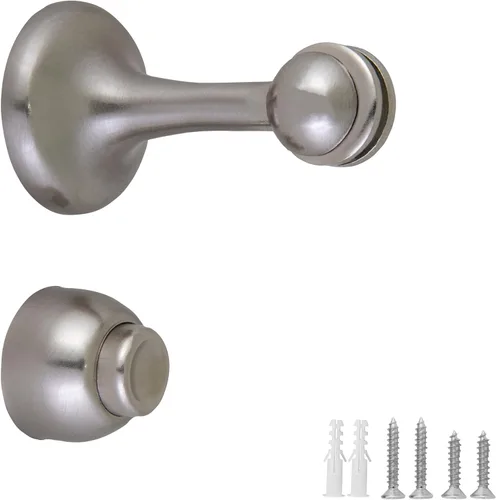 Miniatura 16 de Design House Paquete de 10 topes de puerta de acero sólido con punta de goma suave, topes de puerta para pared, protegen paredes y puertas, Oil