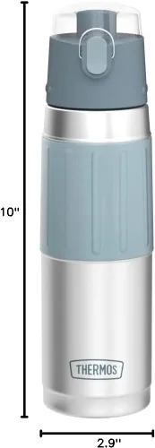 Miniatura 4 de THERMOS Botella de hidratación de acero inoxidable, 18 onzas, gris