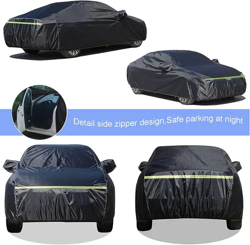 Miniatura 2 de Car Cover Compatible with Mazda Mazda2 Mazda3 Mazda5 Mazda6 All-Weather Protection Outdoor Car Cover Waterproof Windproof dust-Proof Anti-Snow Black