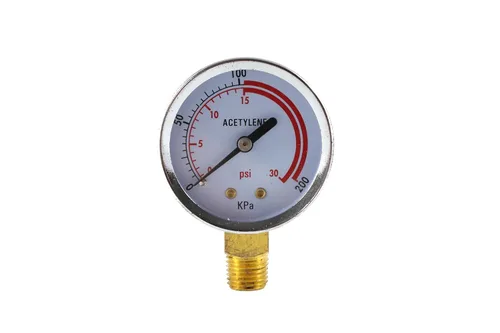 SÜA - Manómetro de baja presión para regulador de acetileno 0-30 psi - 2 pulgadas