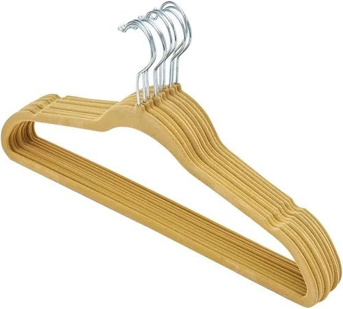 Miniatura 12 de Perchas de terciopelo, 10 unidades (8 colores)