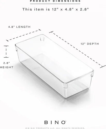 Miniatura 3 de Bino - Organizador de cajones de plástico multiusos, rectangular