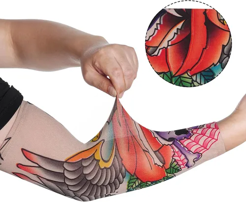 Miniatura 3 de HOVEOX 20 fundas temporales de tatuaje para brazos, mangas de protección solar para brazos, mangas de tatuaje temporales, fundas para tatuajes
