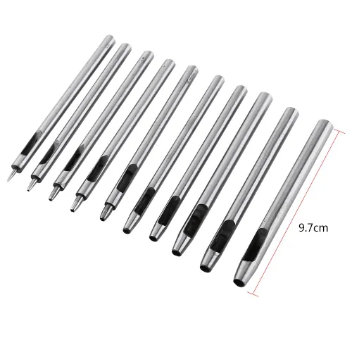 Miniatura 5 de Juego de herramientas de perforaciones de 0.020-0.197 in para correas de reloj de goma de cuero, cinturones, herramienta de corte de agujero