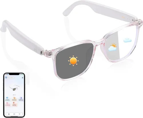 Miniatura 10 de AI Smart Glasses with ChatGPT, Bluetooth Glasses for Women & Men, Free App, AI Translation Glasses with 164 Languages, Photochromic Lenses