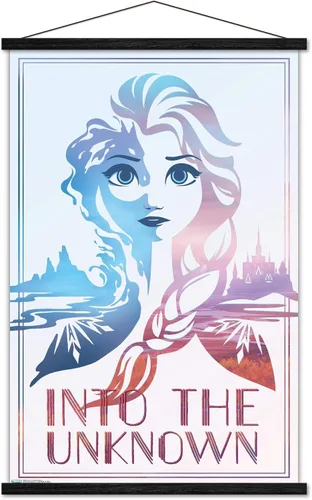 Miniatura 13 de Trends International Disney Frozen 2 - Póster de pared con texto en inglés "Into the Unknown", 14.725 x 22.375 pulgadas, versión enmarcada de madera
