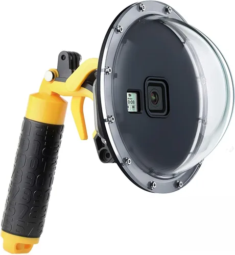 SOONSUN Puerto domo para GoPro Hero 8 Negro, lente de domo subacuático de 147 pies con carcasa impermeable, agarre de mano flotante, gatillo para