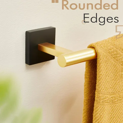 Miniatura 10 de KOKOSIRI Barra de toallas de baño, soportes para toallas de mano, montaje en pared, inodoro, gabinete de cocina, soporte de papel, acero inoxidable