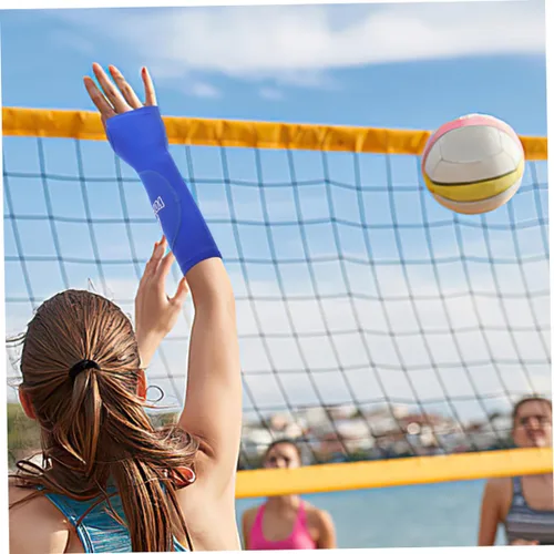 Miniatura 9 de Volleyball Arm Guards 2 Pairs Elastic Arm Sleeves Padded Wrist Cover Sports Elbow Sleeve Workout Brace
