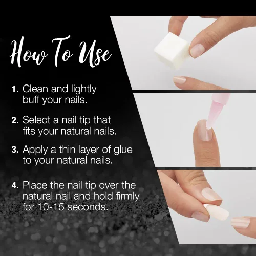 Miniatura 6 de Ardell Nail Addict - Juego de uñas artificiales, francés clásico