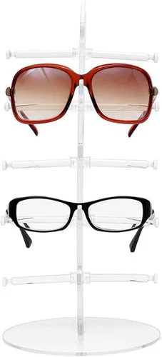 Miniatura 5 de Organizador de caja de joyería para mujeres y niñas para 5 lentes de sol soporte para gafas caja de joyería de viaje caja de pecho 494 transparente